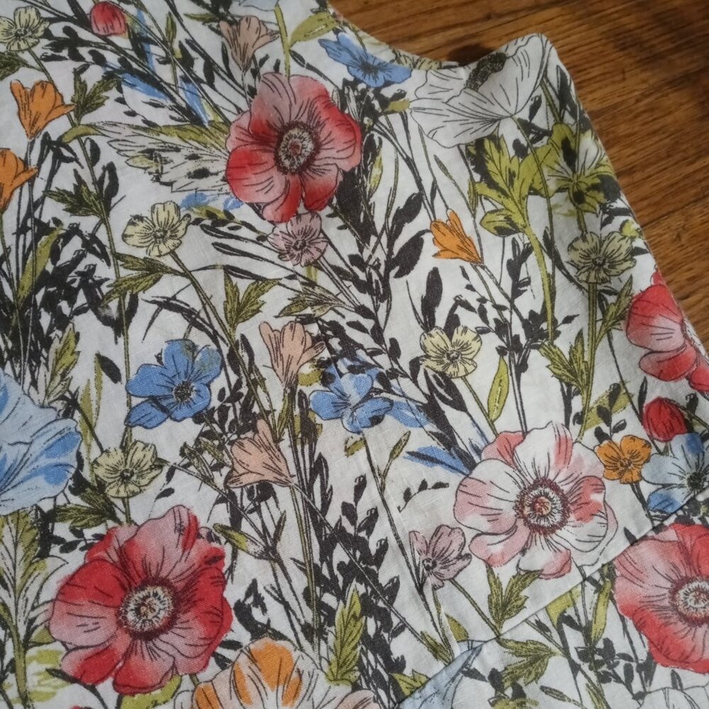 J. JILL love linen illustrated garden shift dress (M) - Picture 12 of 13